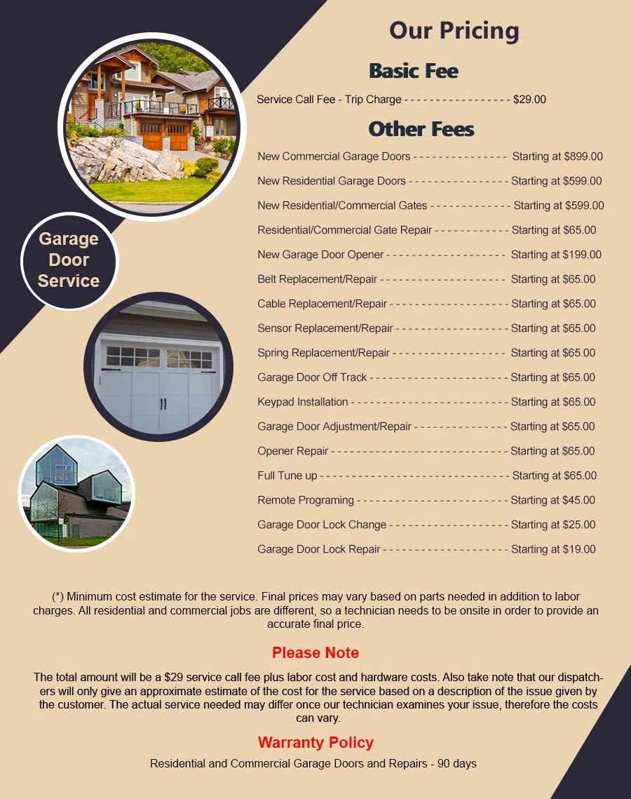 Garage Door Mobile Service North Smithfield, RI 401-615-4182